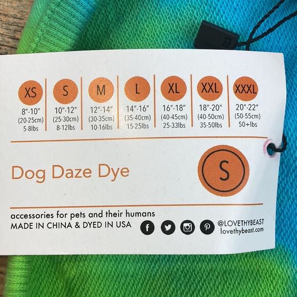 LoveThyBeast Tie-Dye Dog Tee NWT XS - Picture 5 of 5